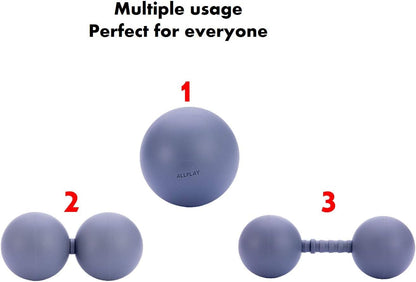 Peanut Massage Ball Roller, Double Lacrosse Ball, Acupoint Myofascial Release Muscle Knot Relaxer Mobility Trigger Point for Physical Therapy Self Deep Tissue Manual Massager Equipment Tool Set