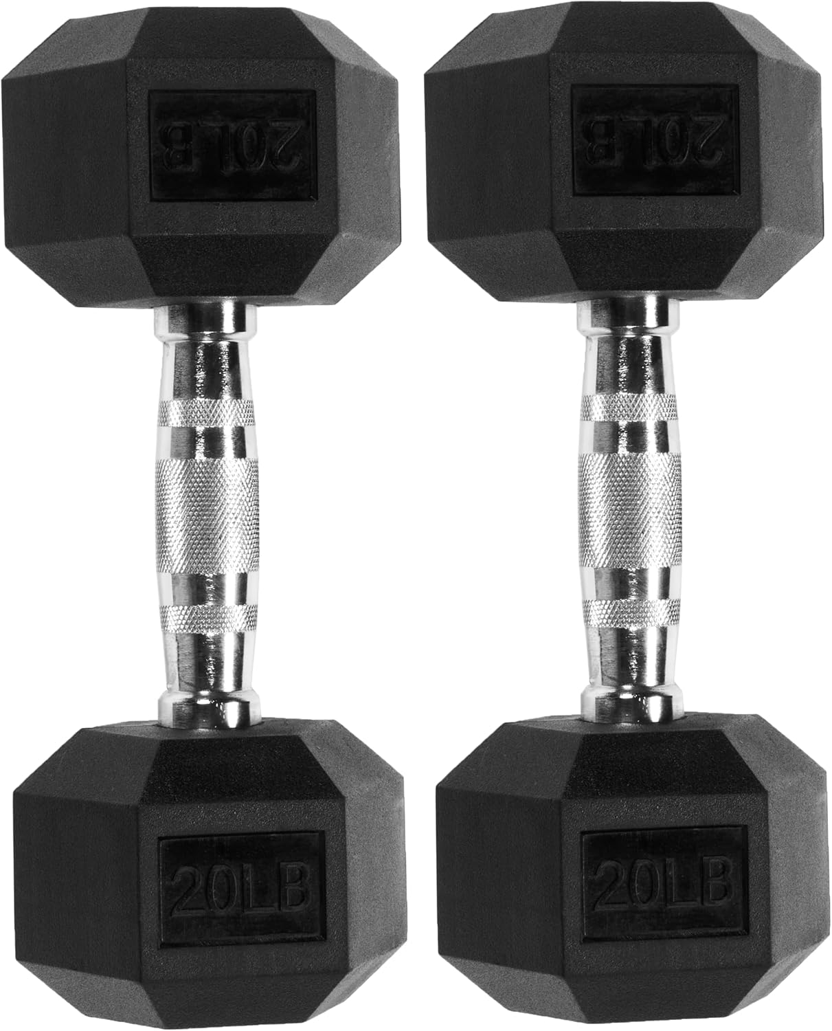 Rubber Coated Hex Dumbbell Set with Storage Rack, 100/150/200/550 LB Hand Weight Set with Anti-Slip Grip for Home Gym