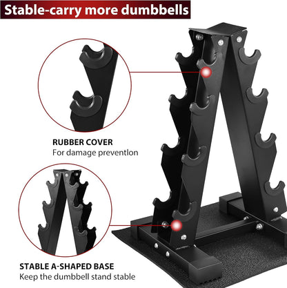Rubber Coated Hex Dumbbell Set with Storage Rack, 100/150/200/550 LB Hand Weight Set with Anti-Slip Grip for Home Gym
