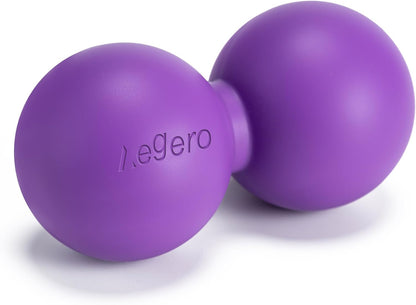 Peanut Massage Ball-Double Lacrosse Massage Ball, Mobility Ball for Myofascial Release,Yoga Therapy,Trigger Point Therapy,Muscle Knots and Acupoint Massage (Blue Firm Ball)