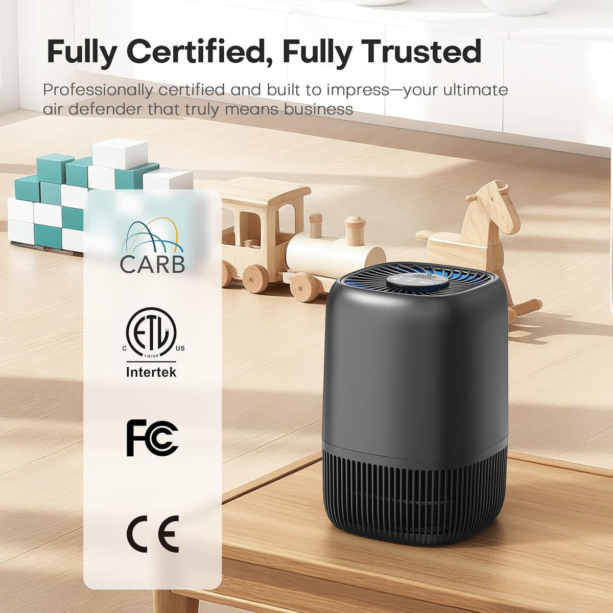 Air Purifiers for Home, High Efficiency Filter Up to 1076 Ft², White