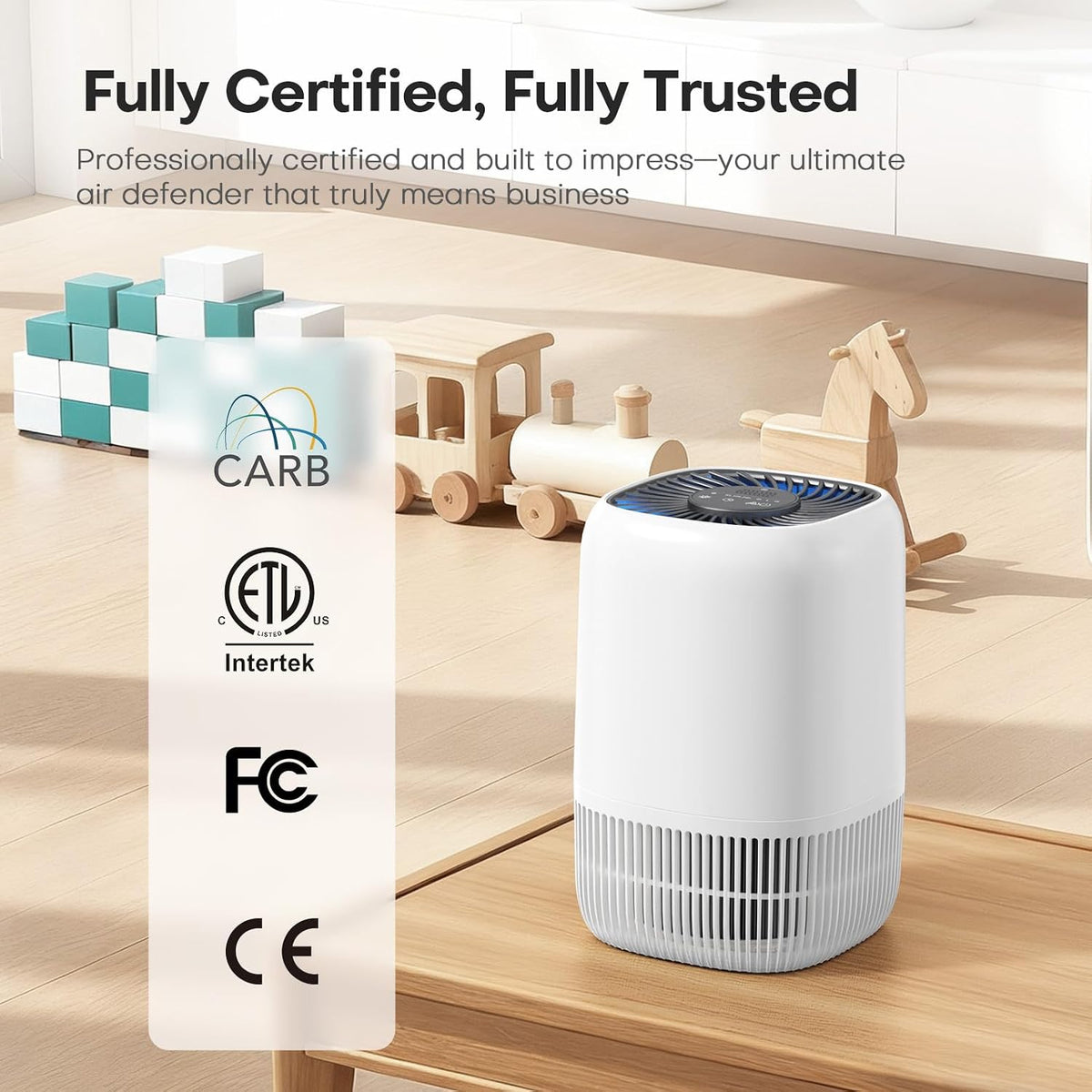 Air Purifiers for Home, High Efficiency Filter Up to 1076 Ft², White