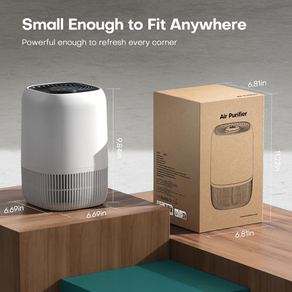 Air Purifiers for Home, High Efficiency Filter Up to 1076 Ft², White