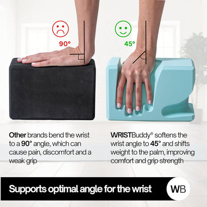 ® Hand-Shaped Ergonomic Yoga Blocks for Optimal Wrist Support During Yoga, Pilates, Pushups, Planks, and Handstands - Patented Non Slip Blocks for Enhanced Stability and Comfort.
