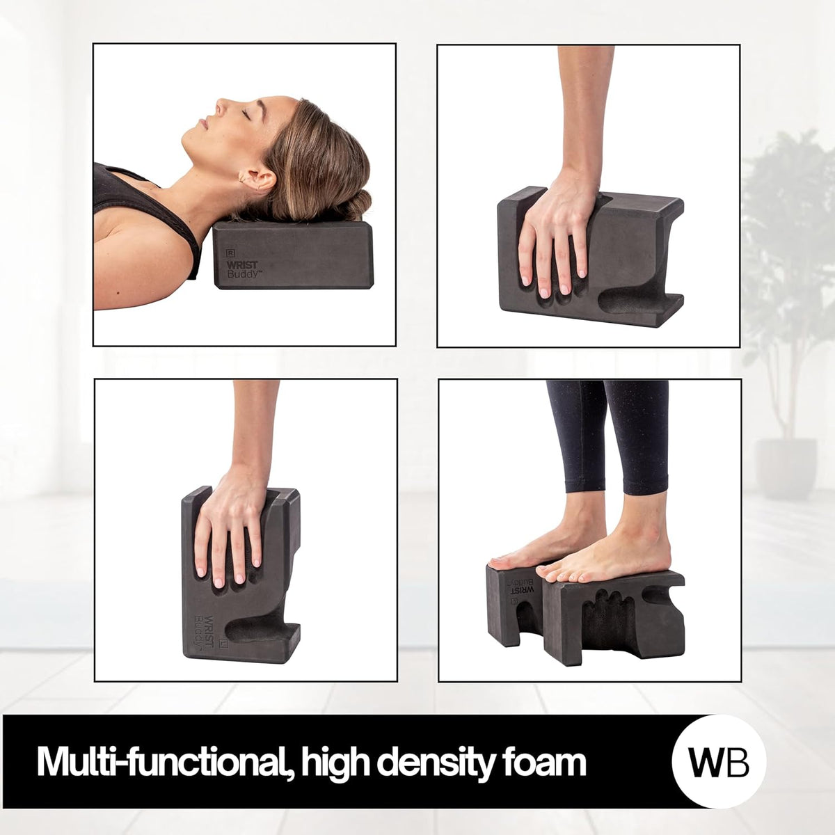 ® Hand-Shaped Ergonomic Yoga Blocks for Optimal Wrist Support During Yoga, Pilates, Pushups, Planks, and Handstands - Patented Non Slip Blocks for Enhanced Stability and Comfort.