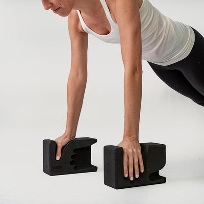 ® Hand-Shaped Ergonomic Yoga Blocks for Optimal Wrist Support During Yoga, Pilates, Pushups, Planks, and Handstands - Patented Non Slip Blocks for Enhanced Stability and Comfort.
