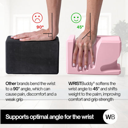 ® Hand-Shaped Ergonomic Yoga Blocks for Optimal Wrist Support During Yoga, Pilates, Pushups, Planks, and Handstands - Patented Non Slip Blocks for Enhanced Stability and Comfort.