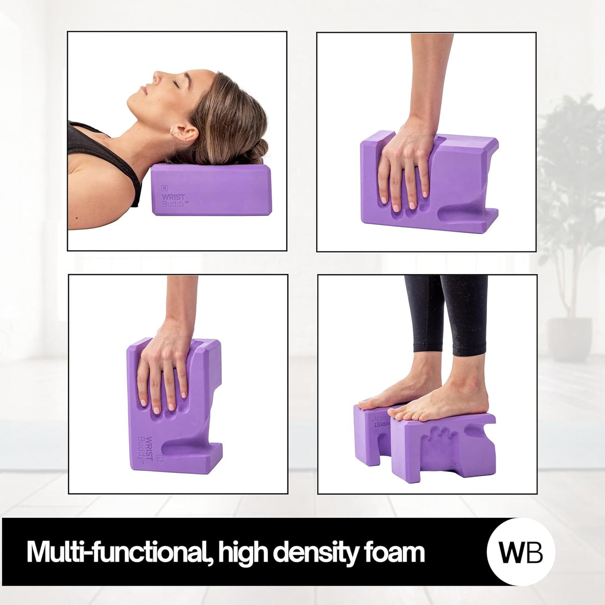 ® Hand-Shaped Ergonomic Yoga Blocks for Optimal Wrist Support During Yoga, Pilates, Pushups, Planks, and Handstands - Patented Non Slip Blocks for Enhanced Stability and Comfort.