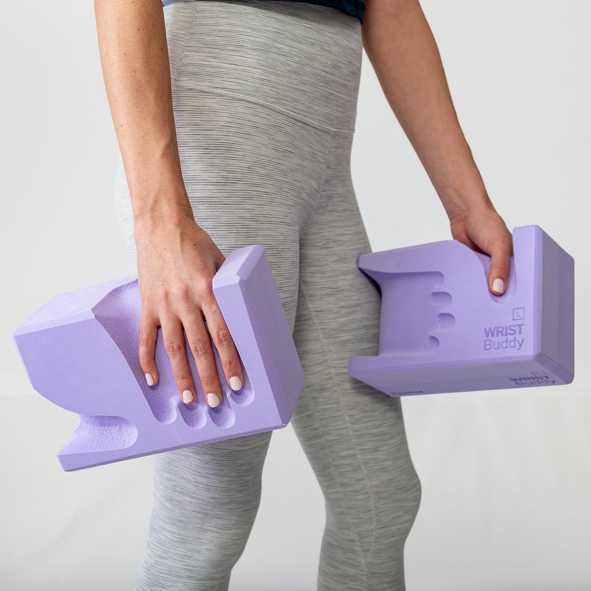 ® Hand-Shaped Ergonomic Yoga Blocks for Optimal Wrist Support During Yoga, Pilates, Pushups, Planks, and Handstands - Patented Non Slip Blocks for Enhanced Stability and Comfort.