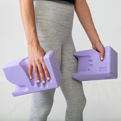 ® Hand-Shaped Ergonomic Yoga Blocks for Optimal Wrist Support During Yoga, Pilates, Pushups, Planks, and Handstands - Patented Non Slip Blocks for Enhanced Stability and Comfort.