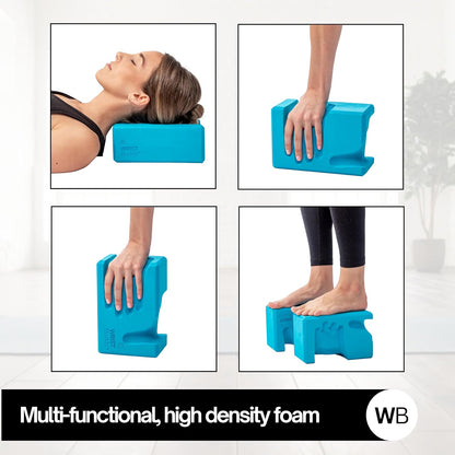 ® Hand-Shaped Ergonomic Yoga Blocks for Optimal Wrist Support During Yoga, Pilates, Pushups, Planks, and Handstands - Patented Non Slip Blocks for Enhanced Stability and Comfort.