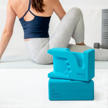 ® Hand-Shaped Ergonomic Yoga Blocks for Optimal Wrist Support During Yoga, Pilates, Pushups, Planks, and Handstands - Patented Non Slip Blocks for Enhanced Stability and Comfort.