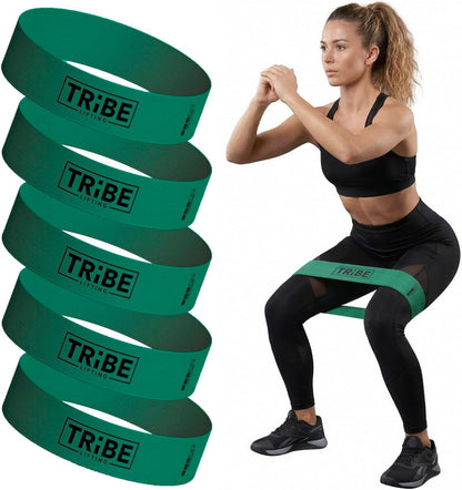 Fabric Resistance Bands for Working Out - 5 Exercise Bands Set for Legs and Glutes - Booty Bands for Women and Men - Thick Cloth Workout Bands for Physical Therapy, Hip Training
