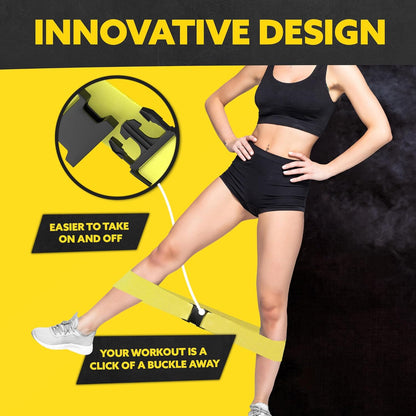 Fabric Resistance Bands for Working Out - 5 Exercise Bands Set for Legs and Glutes - Booty Bands for Women and Men - Thick Cloth Workout Bands for Physical Therapy, Hip Training