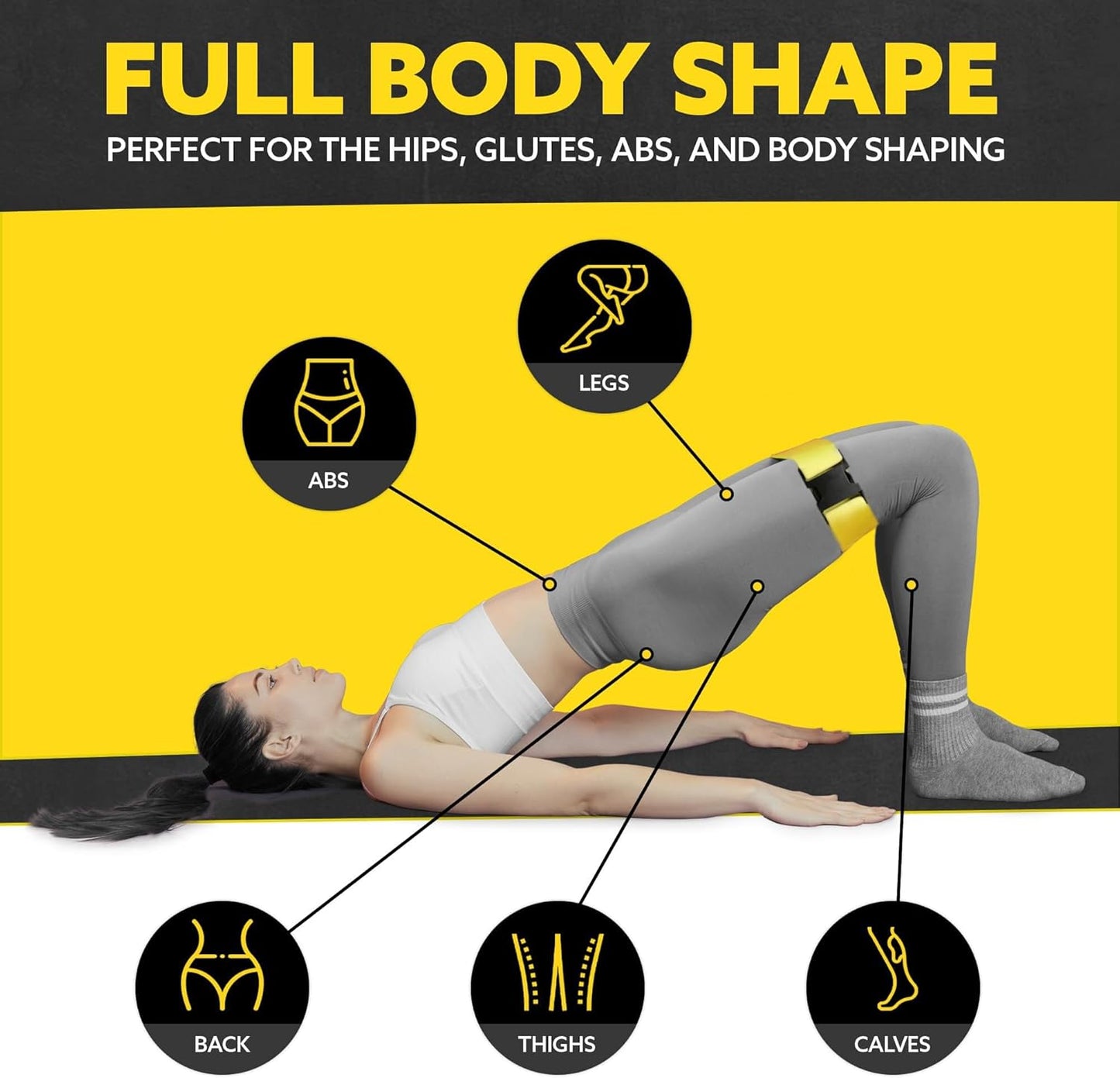Fabric Resistance Bands for Working Out - 5 Exercise Bands Set for Legs and Glutes - Booty Bands for Women and Men - Thick Cloth Workout Bands for Physical Therapy, Hip Training