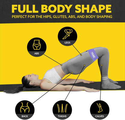 Fabric Resistance Bands for Working Out - 5 Exercise Bands Set for Legs and Glutes - Booty Bands for Women and Men - Thick Cloth Workout Bands for Physical Therapy, Hip Training