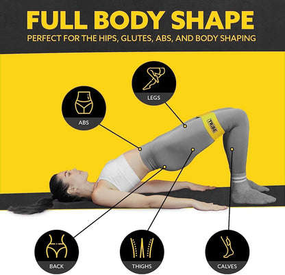 Fabric Resistance Bands for Working Out - 5 Exercise Bands Set for Legs and Glutes - Booty Bands for Women and Men - Thick Cloth Workout Bands for Physical Therapy, Hip Training