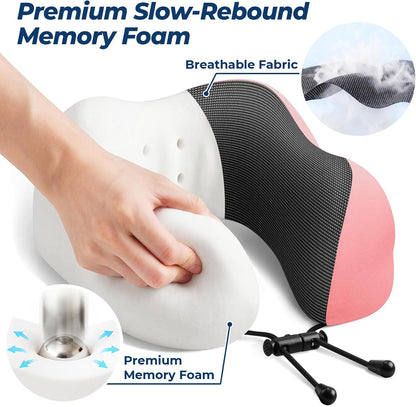 Travel Pillow, Memory Foam Neck Pillow Airplane, Grey