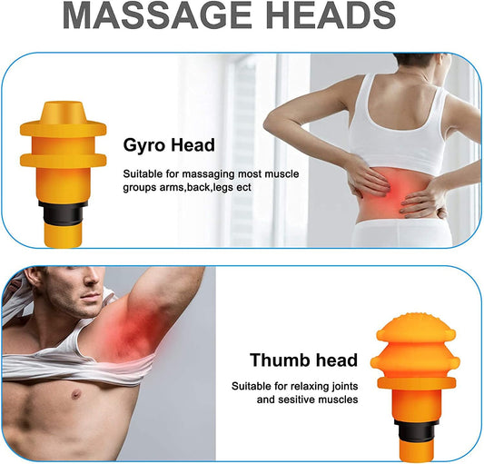 Massage Gun Attachments for Hypervolt Go, 12PCS Replaceable Massager Heads to Meet Different Needs for Deep Tissue Percussion Relief, Upgraded Massage Head Plug-n-Play Accessories Easy to Use