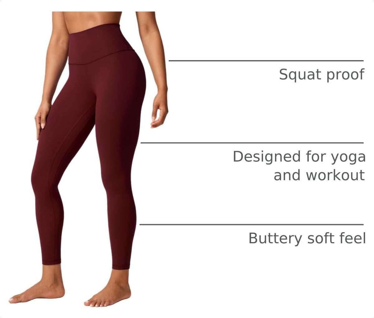 Butterlift Leggings 25" | Buttery Soft, Moderate Compression, Yoga, Pilates, High Waisted, for Women
