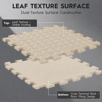 18pcs Puzzle Exercise Mat, 12.6"x12.6"x0.4", 18sqft EVA Interlocking Foam Floor Tiles, Protective, Water-Resistant Flooring for Home Gym & Workout Equipment