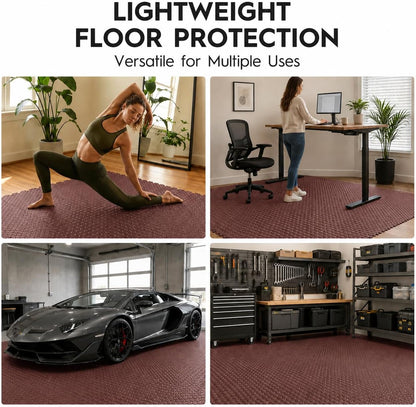 18pcs Puzzle Exercise Mat, 12.6"x12.6"x0.4", 18sqft EVA Interlocking Foam Floor Tiles, Protective, Water-Resistant Flooring for Home Gym & Workout Equipment