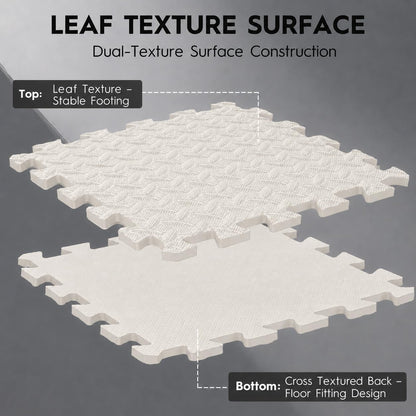 18pcs Puzzle Exercise Mat, 12.6"x12.6"x0.4", 18sqft EVA Interlocking Foam Floor Tiles, Protective, Water-Resistant Flooring for Home Gym & Workout Equipment