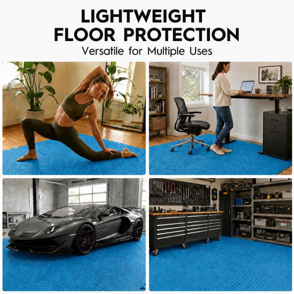 18pcs Puzzle Exercise Mat, 12.6"x12.6"x0.4", 18sqft EVA Interlocking Foam Floor Tiles, Protective, Water-Resistant Flooring for Home Gym & Workout Equipment