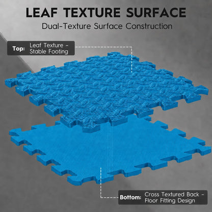 18pcs Puzzle Exercise Mat, 12.6"x12.6"x0.4", 18sqft EVA Interlocking Foam Floor Tiles, Protective, Water-Resistant Flooring for Home Gym & Workout Equipment