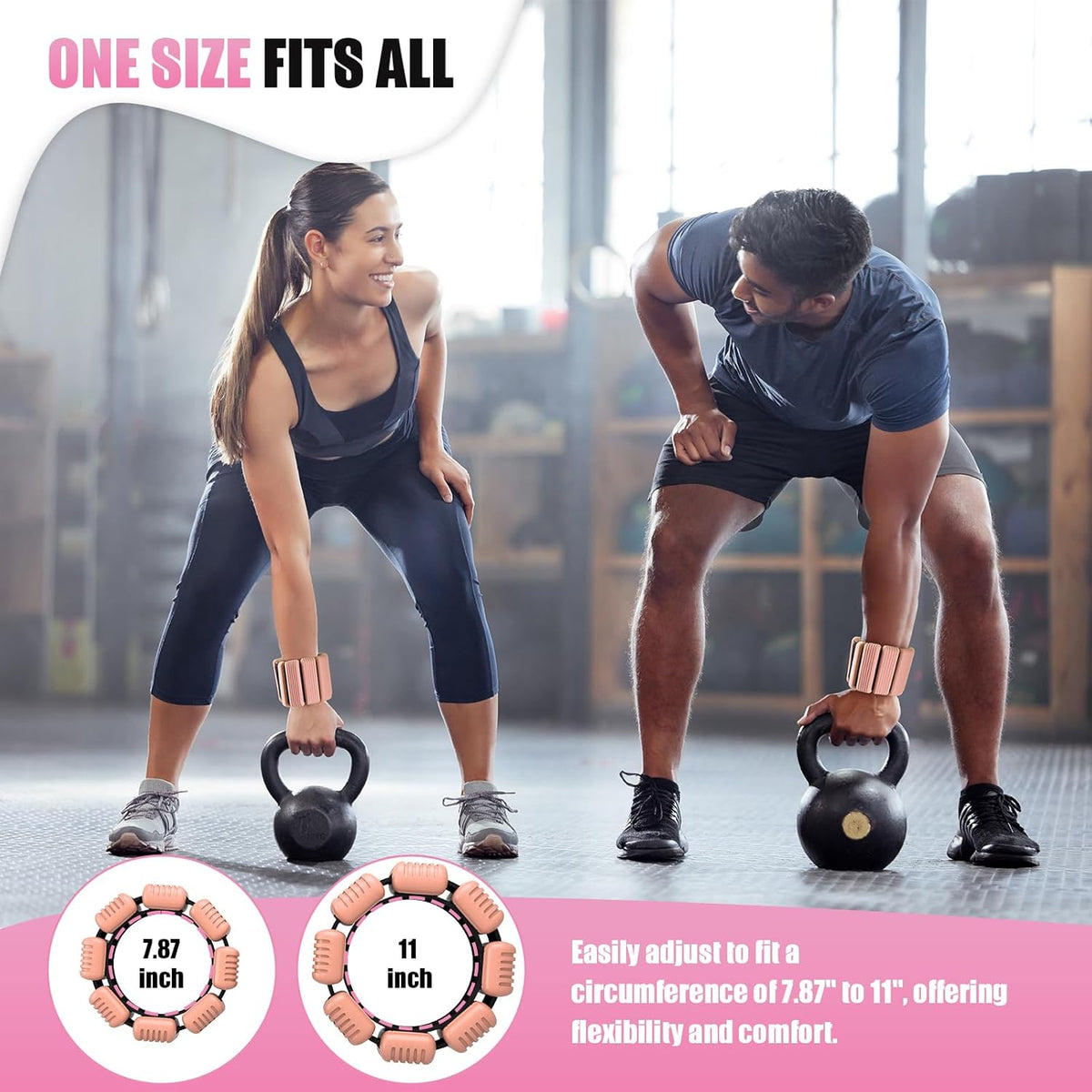 Pilates Wrist Ankle Weights for Women, Wearable Strong Arm & Leg Weights Set of 2(1 lb/2.2 lbs Each), Adjustable Ankle Weights for Walking, Yoga, Dance, Barre, Gym