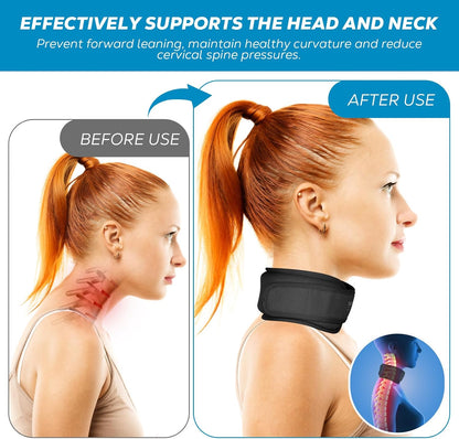 Neck Ice Pack Wrap, Reusable Cold/Hot Gel for Neck Pain, Black