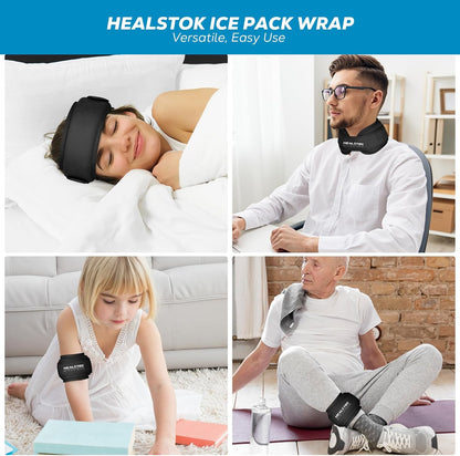 Neck Ice Pack Wrap, Reusable Cold/Hot Gel for Neck Pain, Black