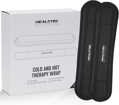Neck Ice Pack Wrap, Reusable Cold/Hot Gel for Neck Pain, Black