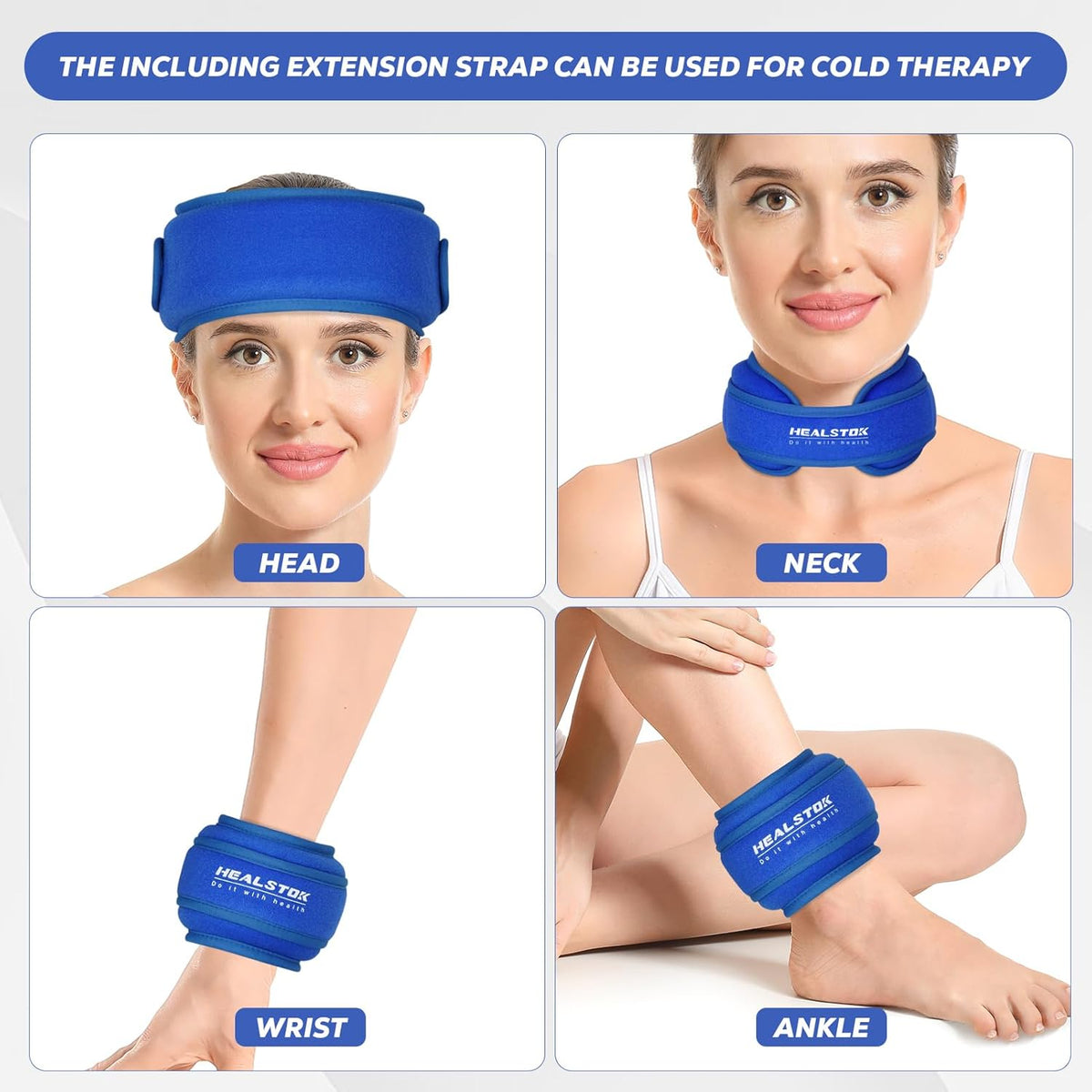Neck Ice Pack Wrap, Reusable Cold/Hot Gel for Neck Pain, Black