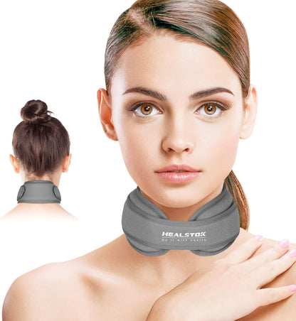 Neck Ice Pack Wrap, Reusable Cold/Hot Gel for Neck Pain, Black