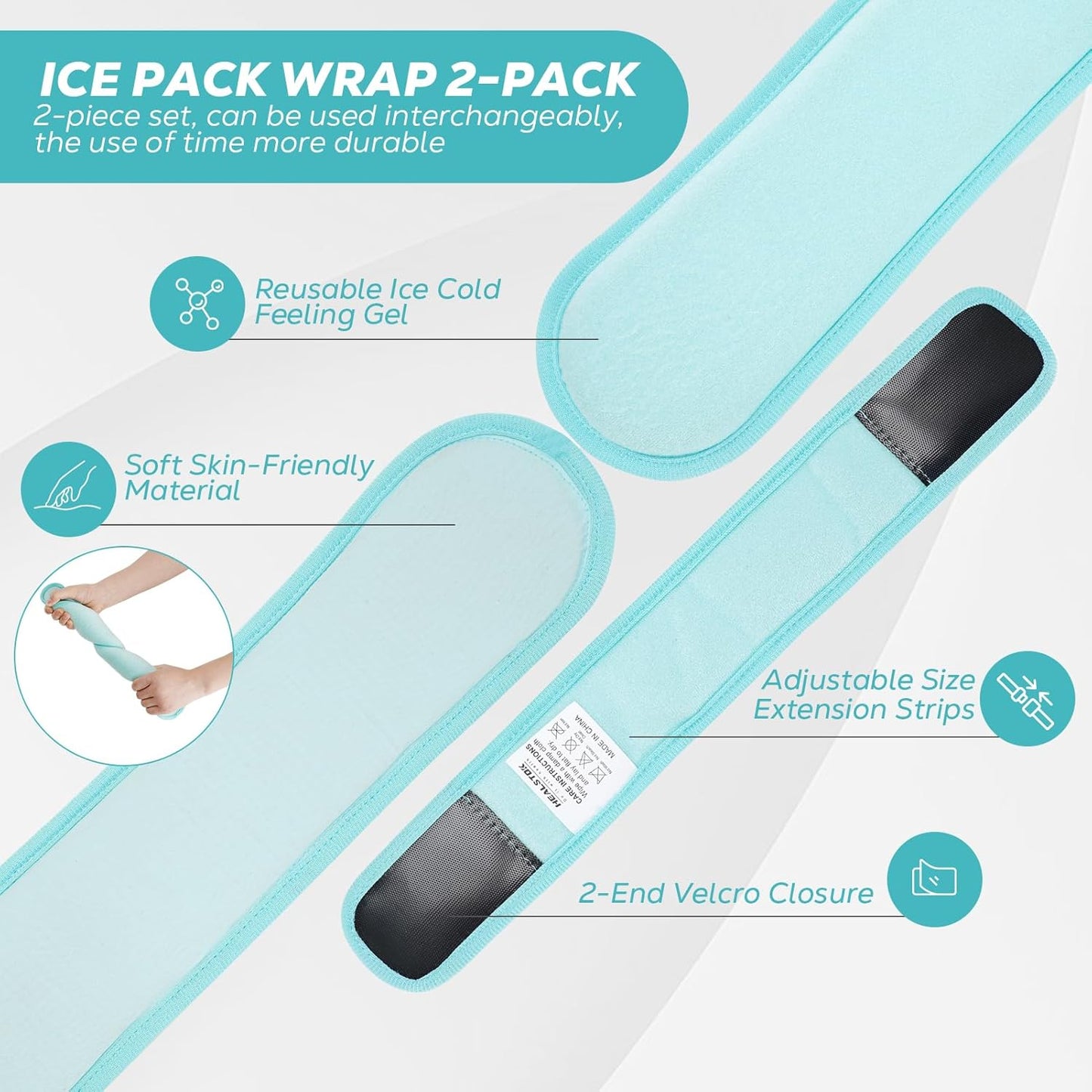 Neck Ice Pack Wrap, Reusable Cold/Hot Gel for Neck Pain, Black