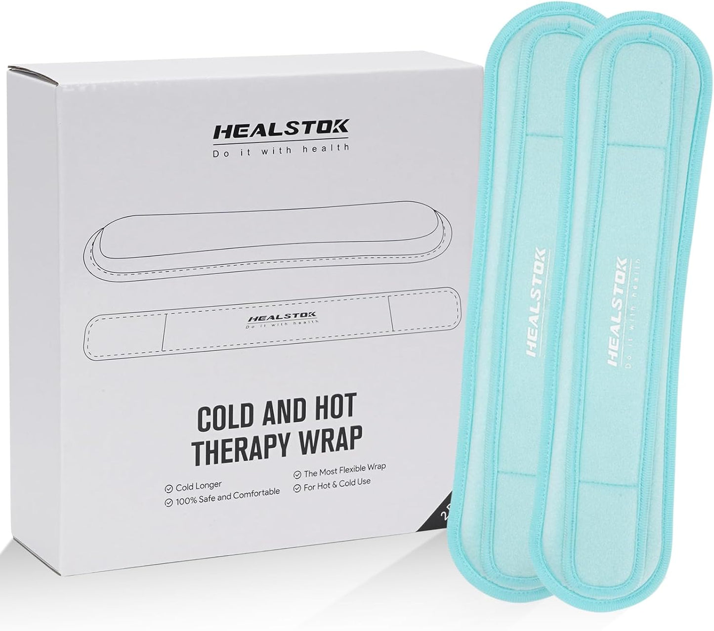 Neck Ice Pack Wrap, Reusable Cold/Hot Gel for Neck Pain, Black