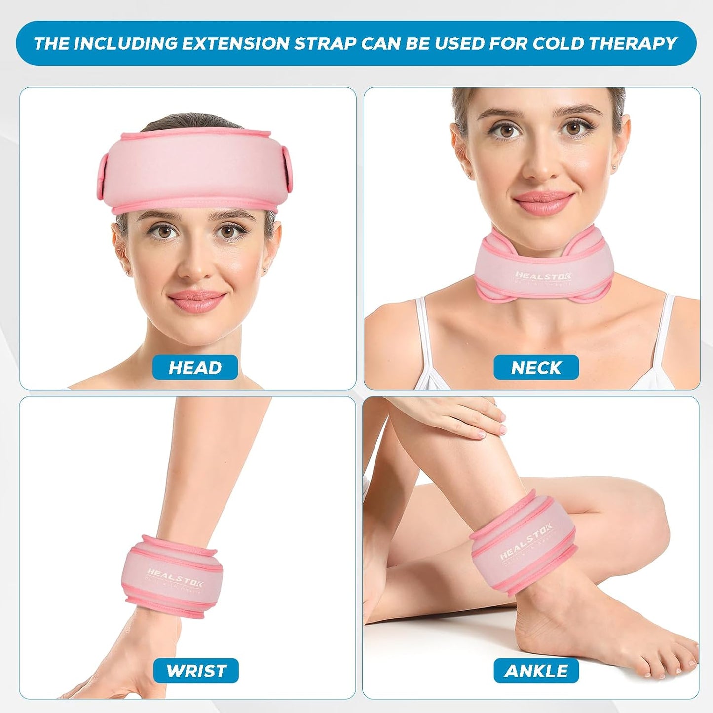 Neck Ice Pack Wrap, Reusable Cold/Hot Gel for Neck Pain, Black