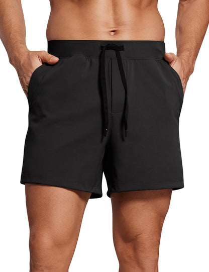 4-Way Stretch Workout Shorts 5" | Wrinkle-Free, Premium Soft, Casual, Pockets, for Men