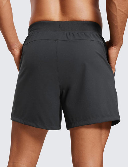 4-Way Stretch Workout Shorts 5" | Wrinkle-Free, Premium Soft, Casual, Pockets, for Men