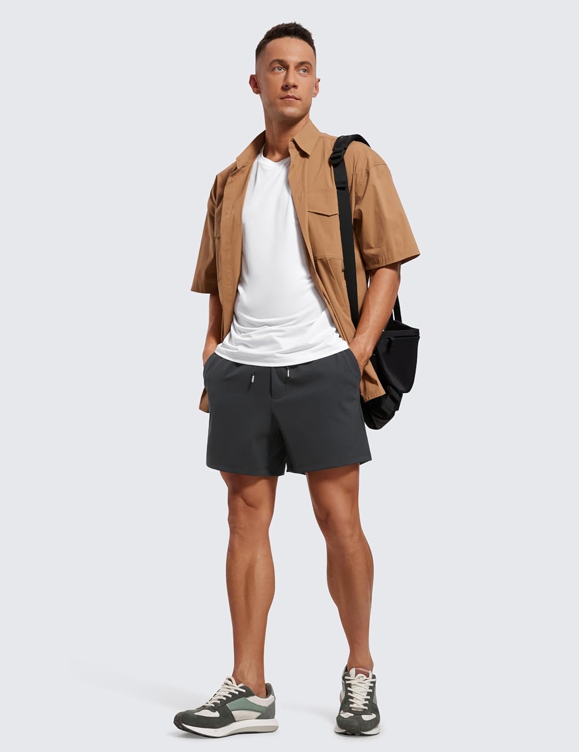 4-Way Stretch Workout Shorts 5" | Wrinkle-Free, Premium Soft, Casual, Pockets, for Men