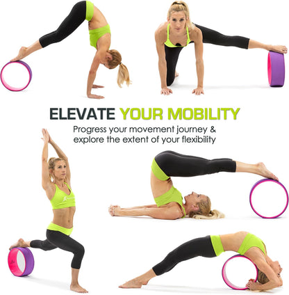 Yoga Wheel Prop 12” for Improving Yoga Poses, Backbends, Flexibility, Balance, Stretching, Relaxation