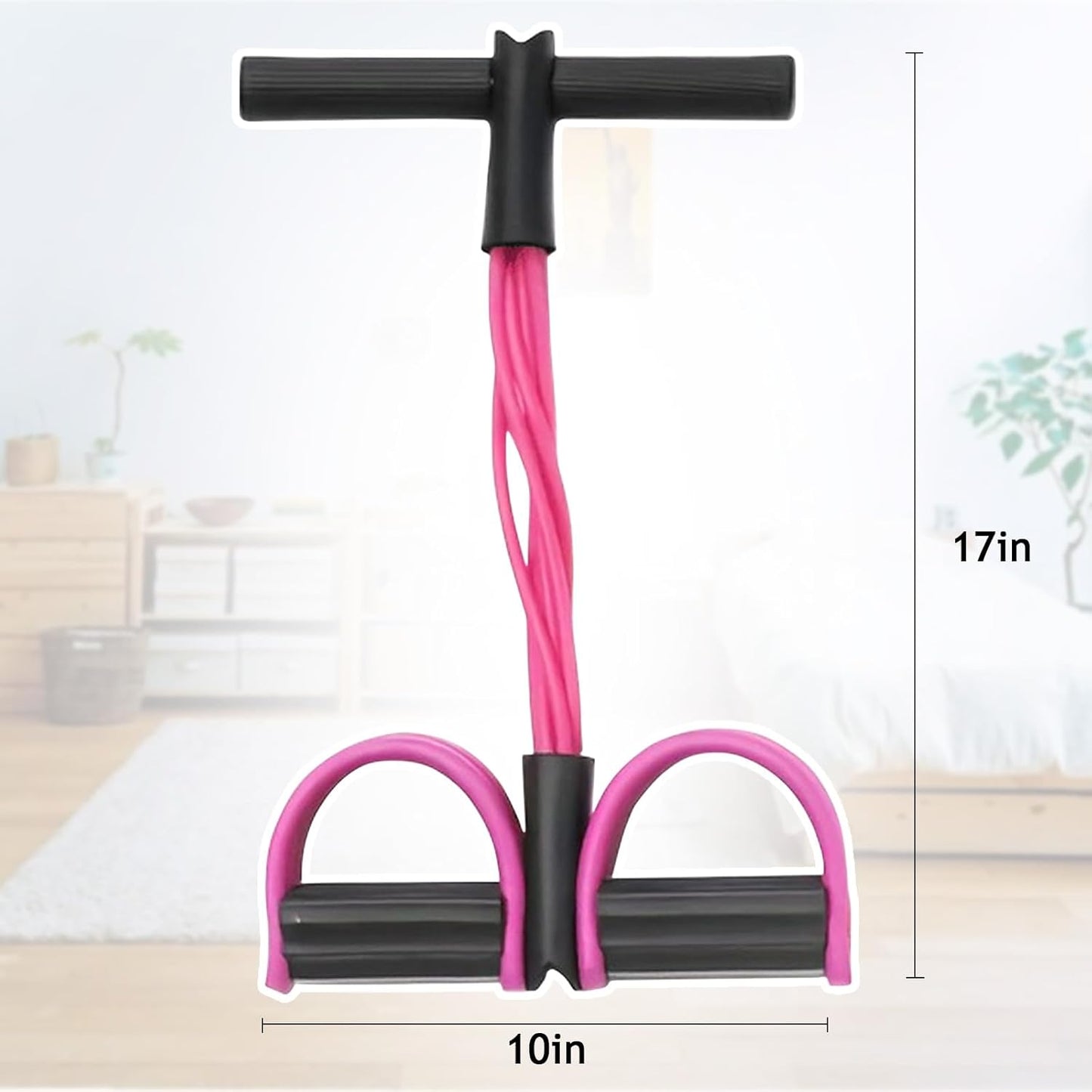 6-Tubes Tension Rope, Multifunction Elastic Yoga Pedal Puller Resistance Band, Natural Latex Tension Rope Fitness Equipment, for Abdomen, Waist, Arm, Leg Stretching Slimming Training