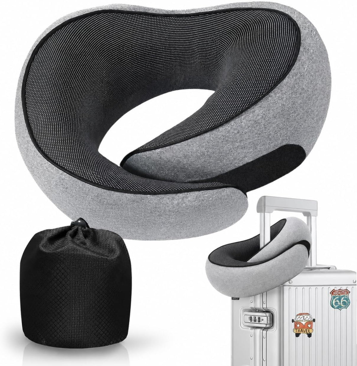 Travel Pillows shunhuomaoyi for Airplanes,2026 New Travel Pillow,Travel Neck Pillow Airplane Memory Foam Travel Pillow Neck Pillow for Traveling Suitable for Airplanes,Offices and Cars