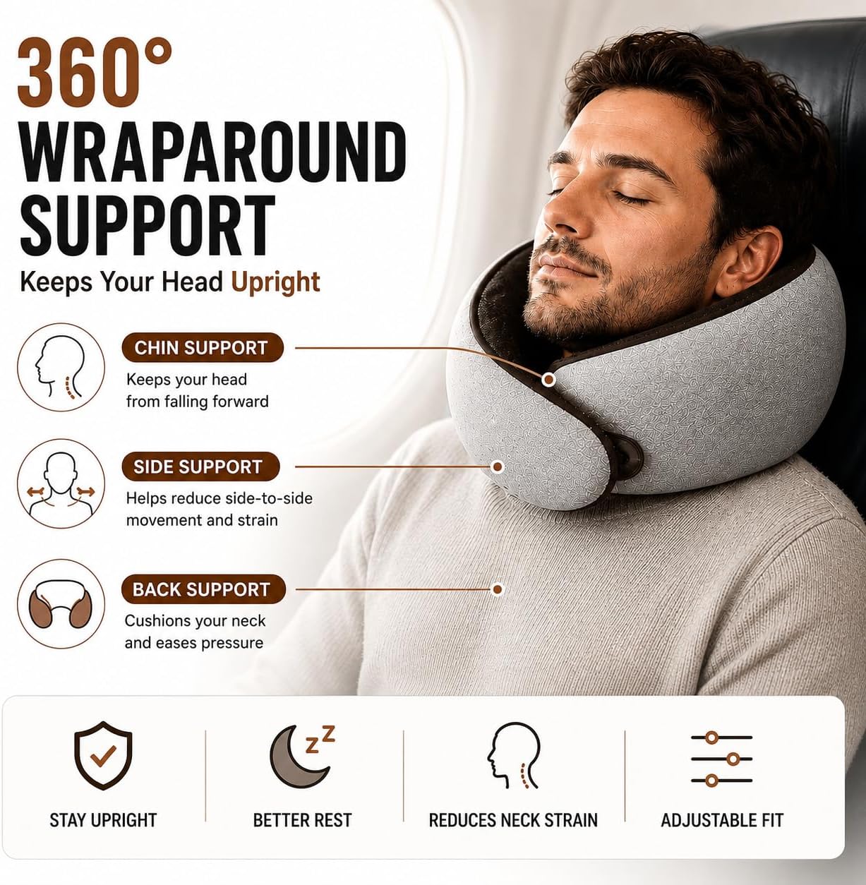 Travel Pillows shunhuomaoyi for Airplanes,2026 New Travel Pillow,Travel Neck Pillow Airplane Memory Foam Travel Pillow Neck Pillow for Traveling Suitable for Airplanes,Offices and Cars