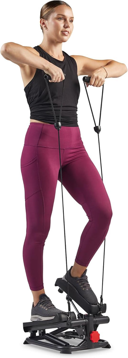 Mini Steppers with Digital Monitor and Resistance Bands, Compact Low-Impact Cardio Machines for Home Workouts