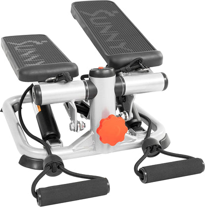 Mini Steppers with Digital Monitor and Resistance Bands, Compact Low-Impact Cardio Machines for Home Workouts