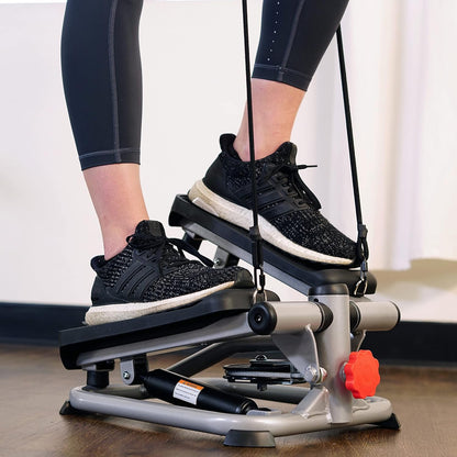 Mini Steppers with Digital Monitor and Resistance Bands, Compact Low-Impact Cardio Machines for Home Workouts