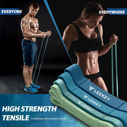 Pull Up Assistance Bands,Muit Levels Resistance Bands for Senior/Adults,Exercise Bands with Door Anchor, Strength Bands for Fitness Training, Physical Therapy,Home Gym Workouts