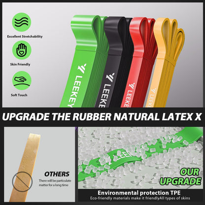 Pull Up Assistance Bands,Muit Levels Resistance Bands for Senior/Adults,Exercise Bands with Door Anchor, Strength Bands for Fitness Training, Physical Therapy,Home Gym Workouts